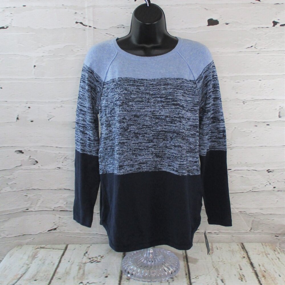 Karen Scott Petites Colorblock Pullover Sweater